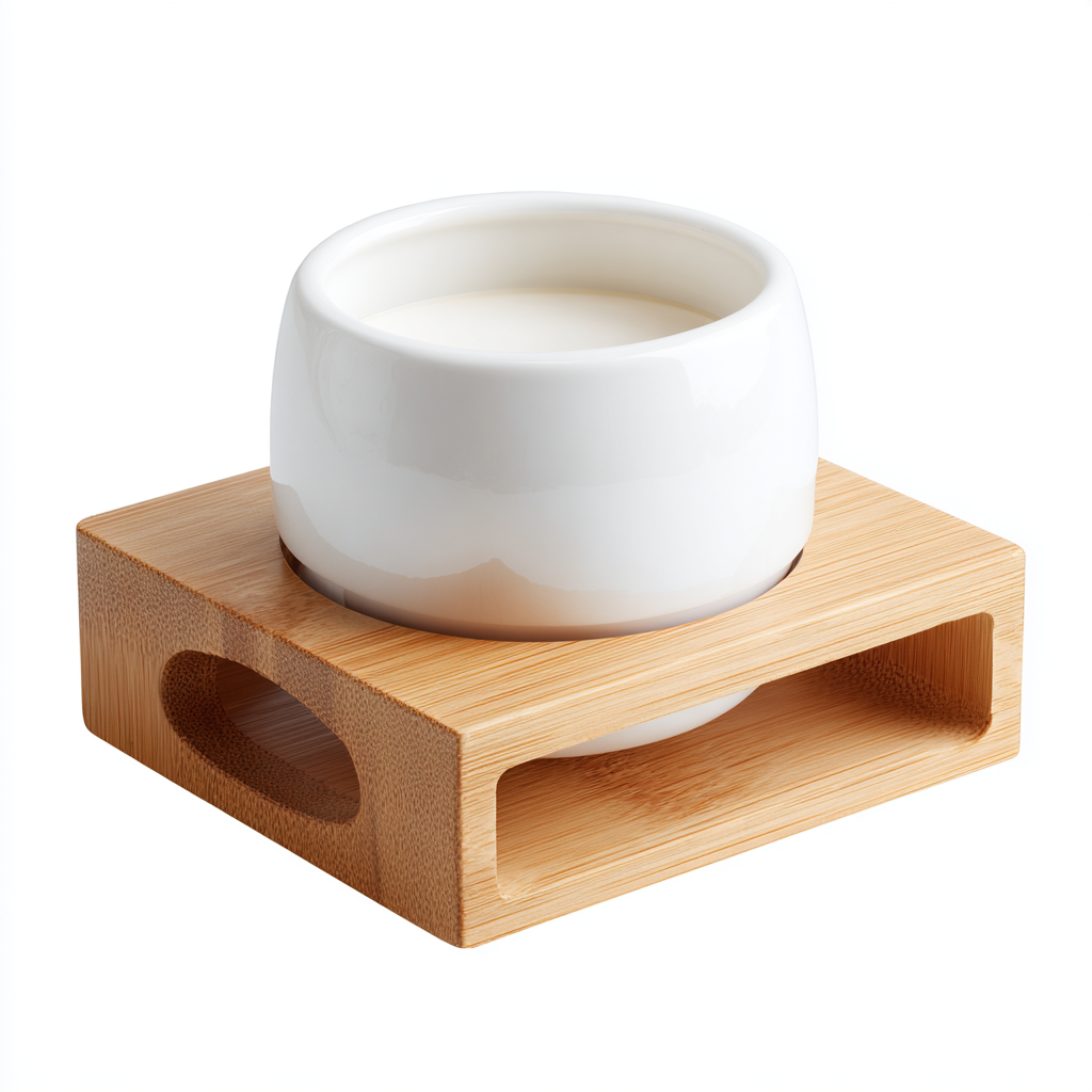 Kirovex Bamboo Stand Ceramic Oil Burner - Detachable