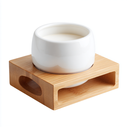 Kirovex Bamboo Stand Ceramic Oil Burner - Detachable