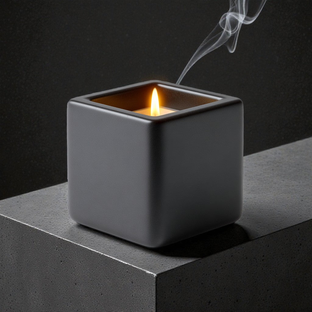 Kirovex Matte Black Cube Oil Burner