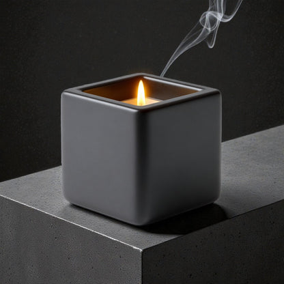 Kirovex Matte Black Cube Oil Burner